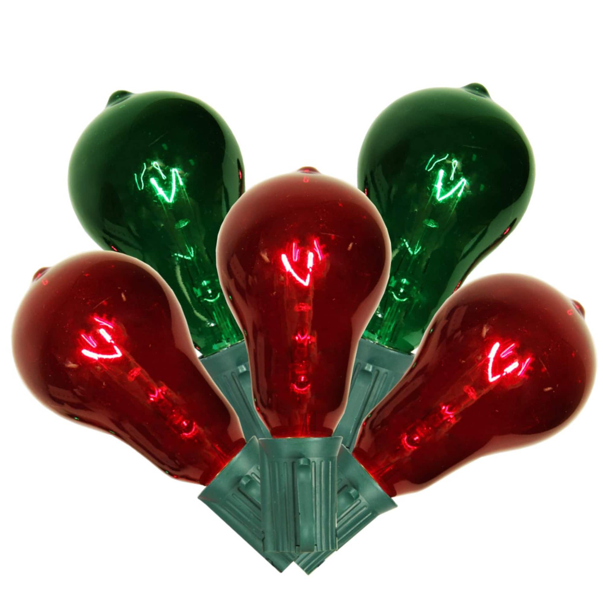 10ct. Red & Green PS50 Edison String Lights